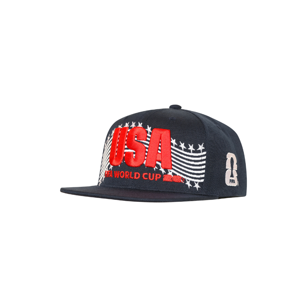 FIFA World Cup 2026 USA Flatbrim Navy Cap Official Team Hat Sports Fan Cap