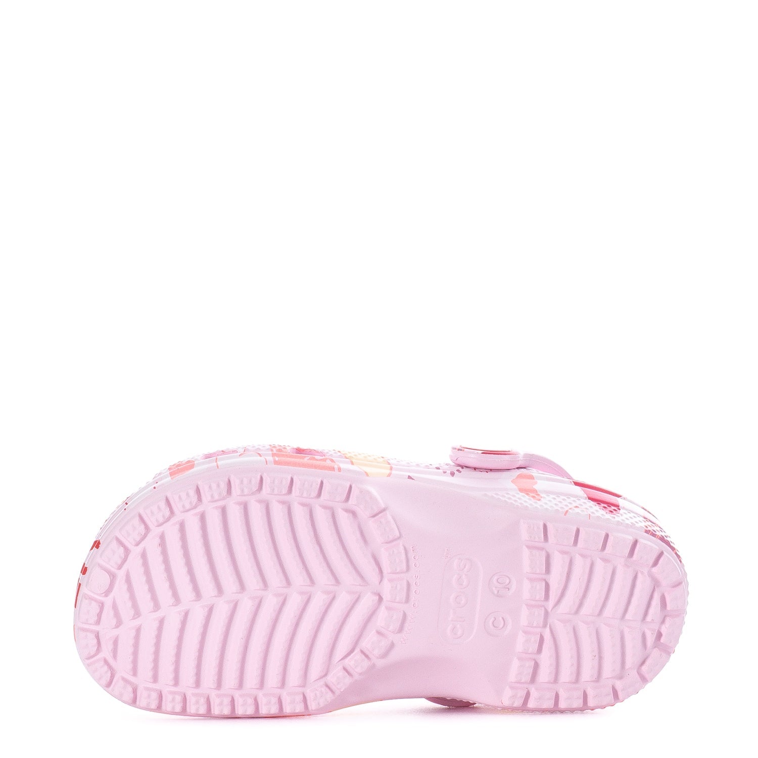 Crocs Toddler Heart Print Classic Clog - Pink Milk / Purple
