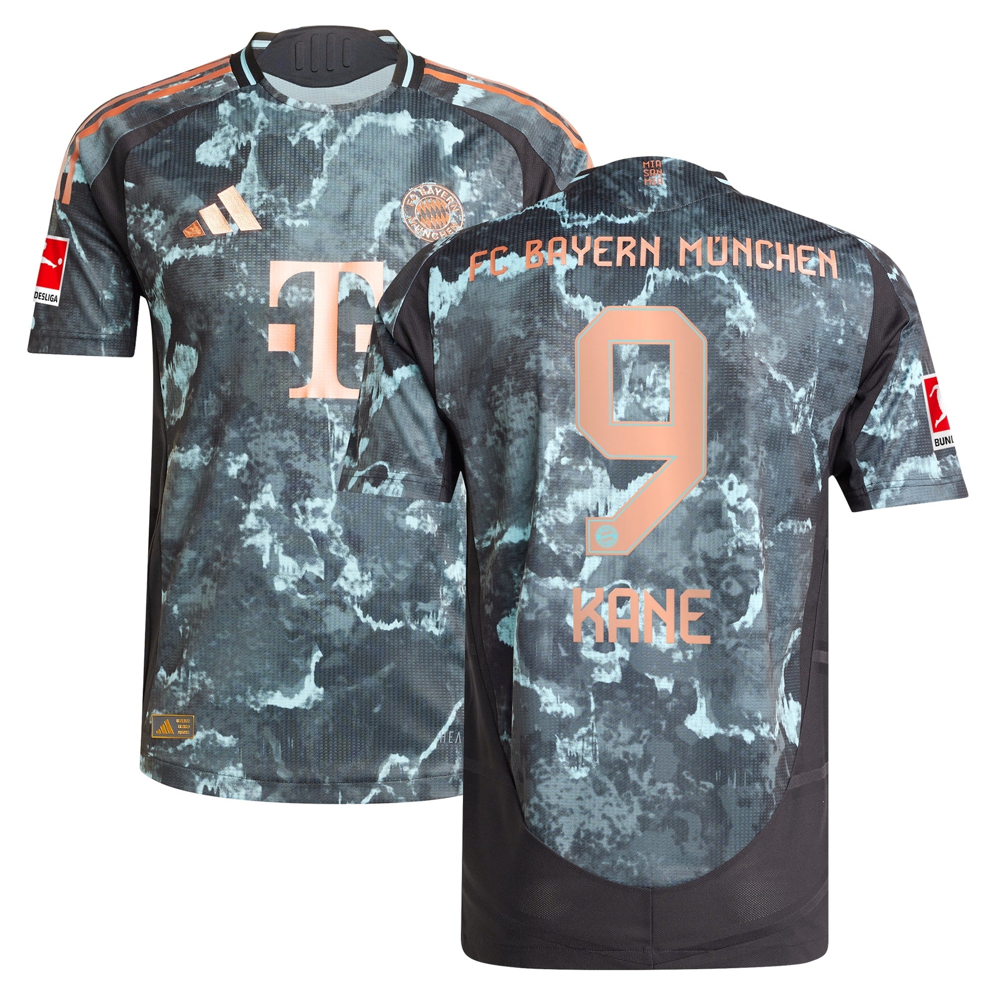 Harry Kane Bayern Munich adidas 2024 25 Away Player Jersey - Black Official Team Jersey Sports Fan Apparel