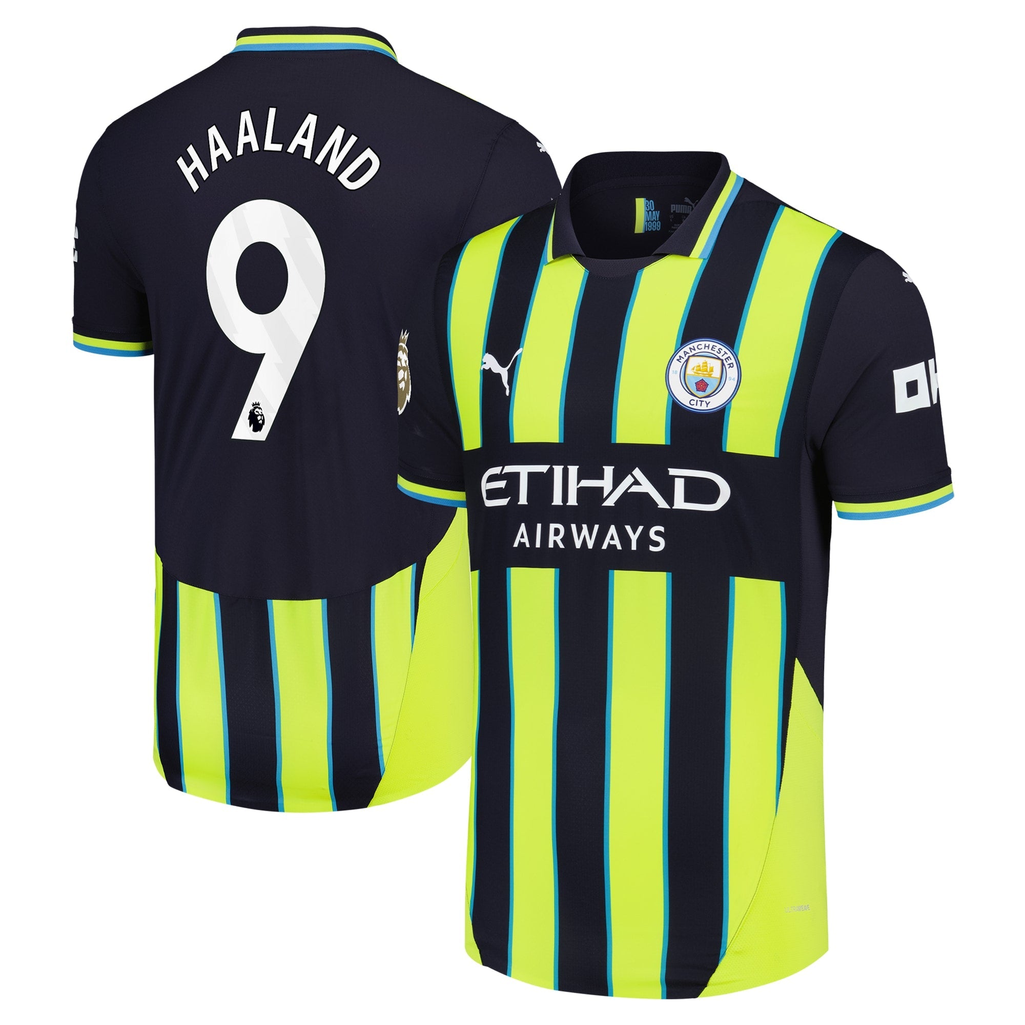 Erling Haaland Manchester City Puma 2024 25 Away Player Jersey - Navy Official Team Jersey Sports Fan Apparel