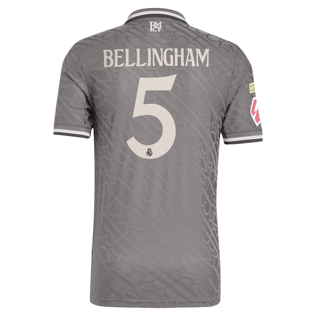 Jude Bellingham Real Madrid adidas Originals 2024 25 Third Player Jersey - Charcoal Official Team Jersey Sports Fan Apparel