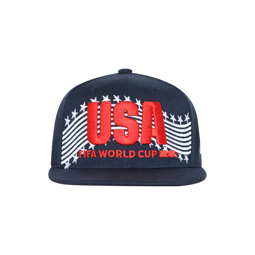 FIFA World Cup 2026 USA Flatbrim Navy Cap Official Team Hat Sports Fan Cap