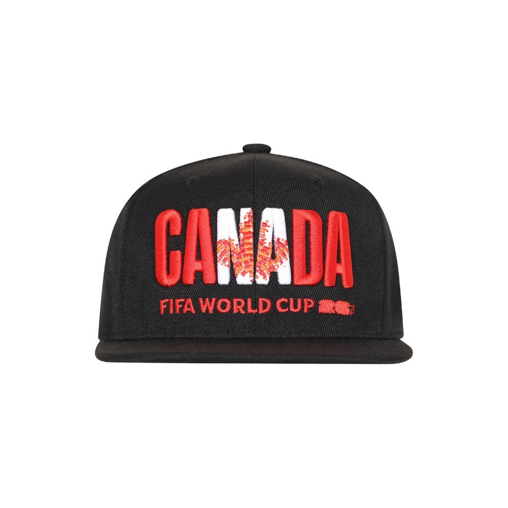 FIFA World Cup 2026 Canada Flatbrim Cap Official Team Hat Sports Fan Cap