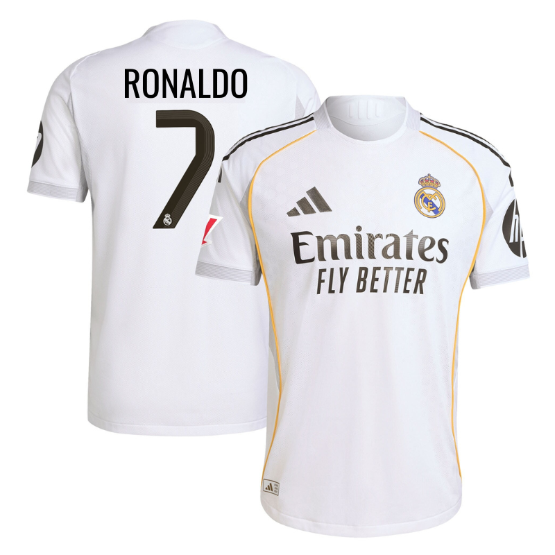Cristiano Ronaldo 7 Real Madrid adidas 2025 26 Home Jersey - White Official Team Jersey Sports Fan Apparel