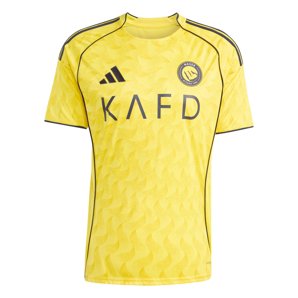 Cristiano Ronaldo 7 Al-Nassr FC adidas 2025 26 Home Player Jersey Yellow Official Team Jersey Sports Fan Apparel