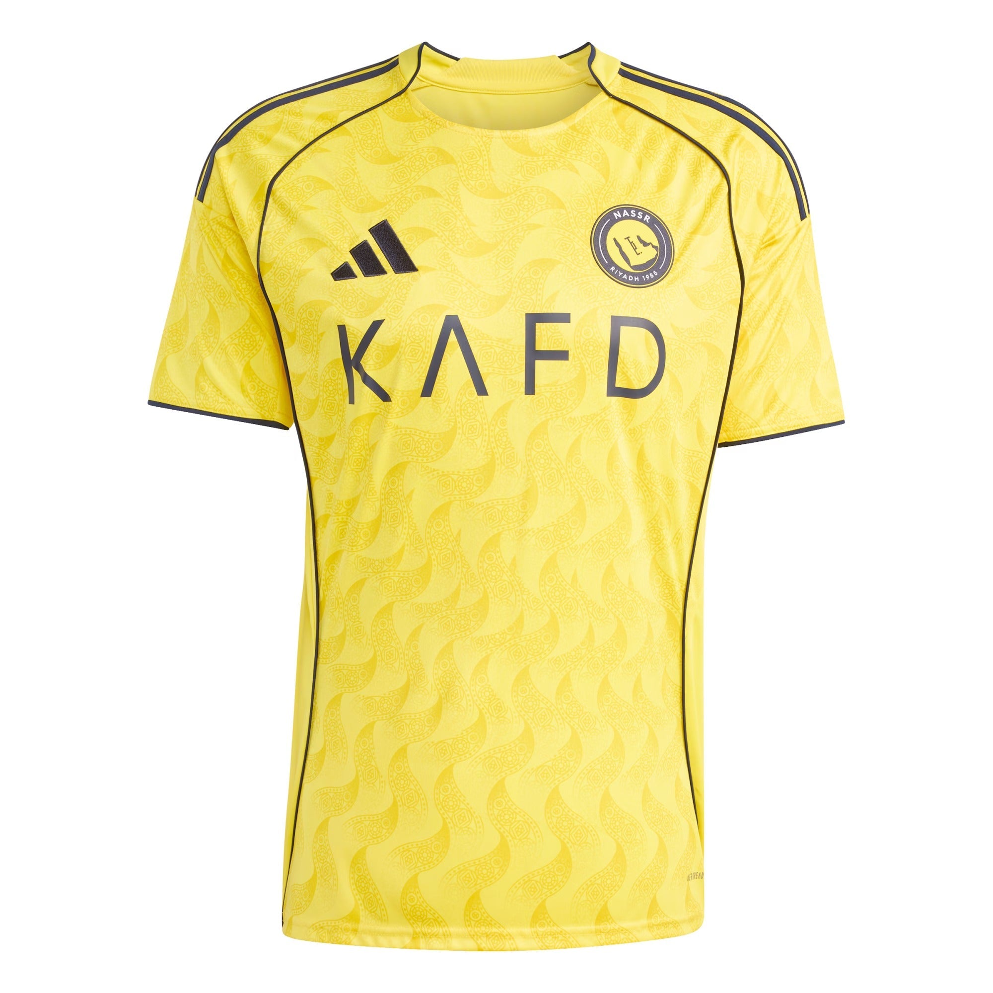 Cristiano Ronaldo 7 Al-Nassr FC adidas 2025 26 Home Player Jersey Yellow Official Team Jersey Sports Fan Apparel