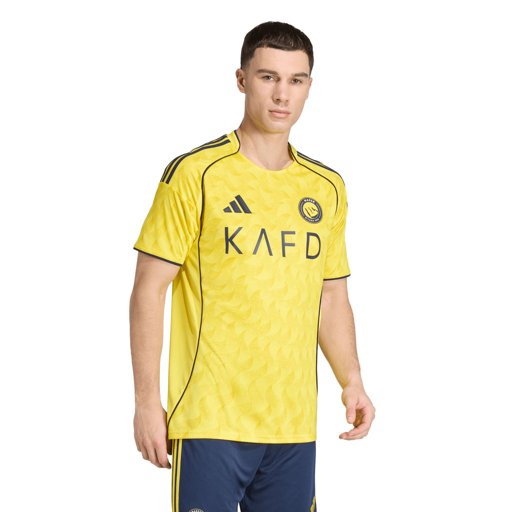 Cristiano Ronaldo 7 Al-Nassr FC adidas 2025 26 Home Player Jersey Yellow Official Team Jersey Sports Fan Apparel