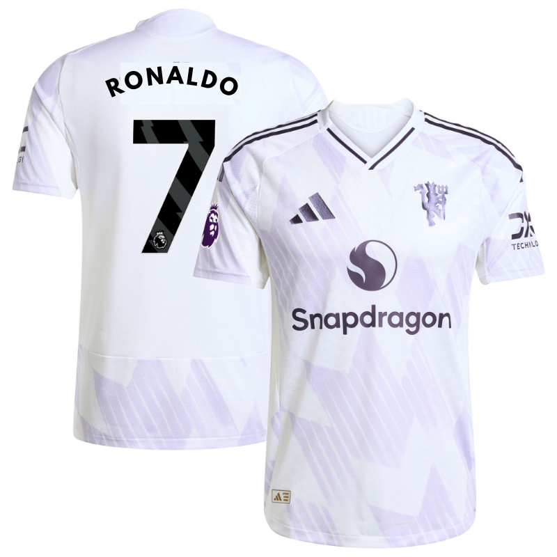 Cristiano Ronaldo Manchester United adidas 2025 26 Away Player Jersey - White Official Team Jersey Sports Fan Apparel