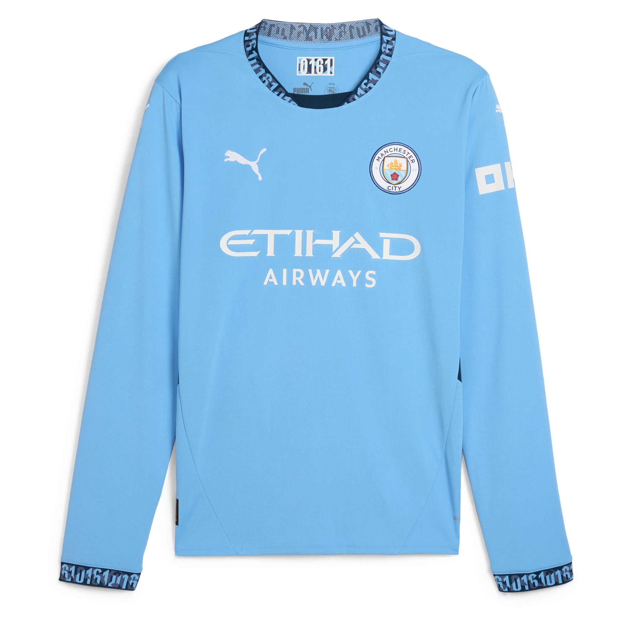 Erling Haaland Manchester City Puma 2024 25 Home Long Sleeve Player Jersey - Light Blue Official Team Jersey Sports Fan Apparel