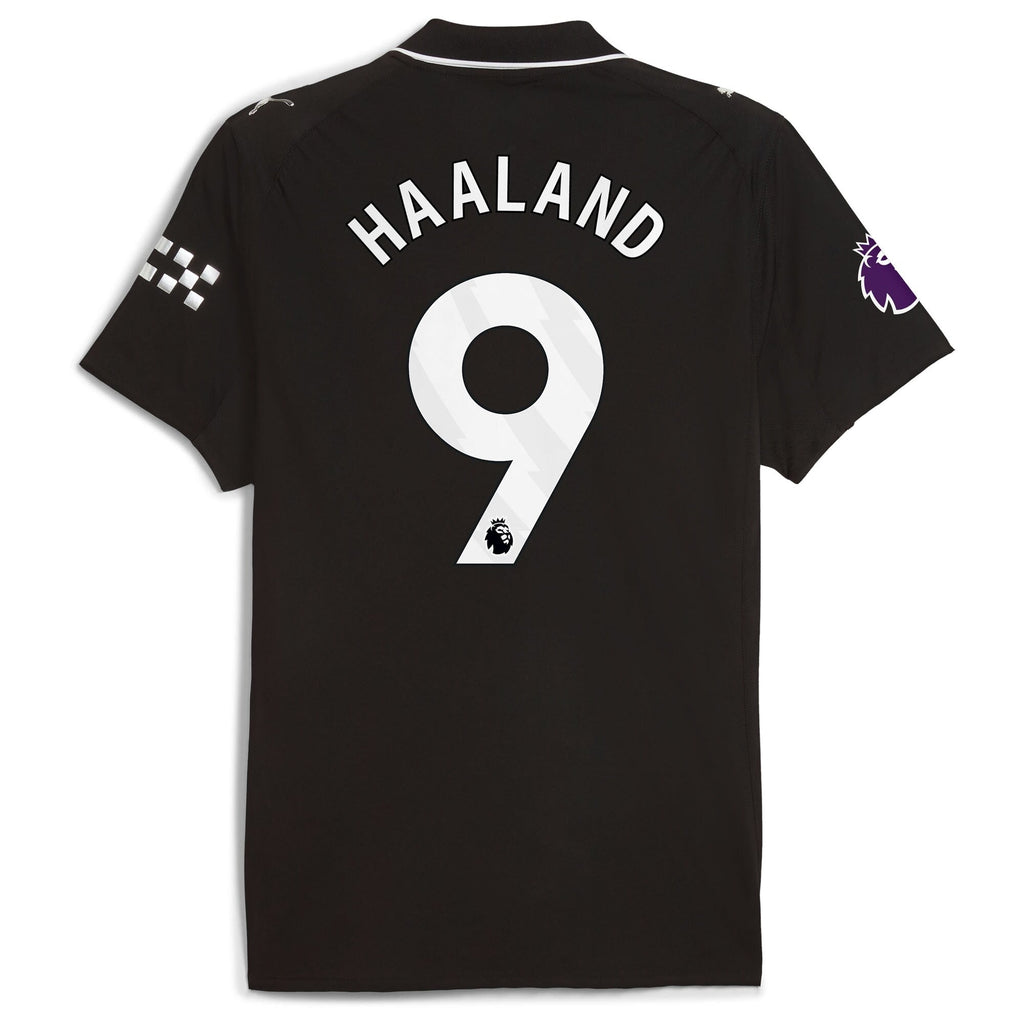 Erling Haaland Manchester City Puma 2025 26 Away Player Jersey - Black Official Team Jersey Sports Fan Apparel