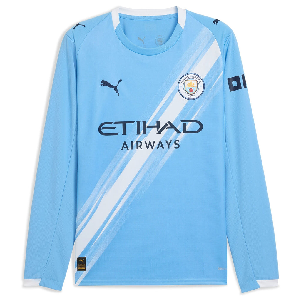 Erling Haaland Manchester City Puma 2025 26 Home Long Sleeve Player Jersey - Sky Blue Official Team Jersey Sports Fan Apparel