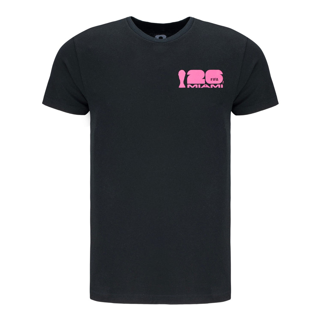 FIFA World Cup 2026 Miami Poster Black T-Shirt - Unisex Casual Graphic T Shirt
