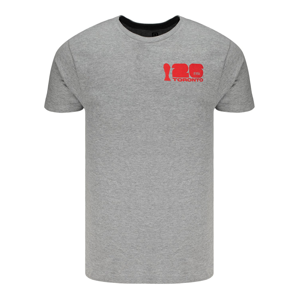 FIFA World Cup 2026 Toronto Poster Grey T-Shirt ENG - Unisex Casual Graphic T Shirt