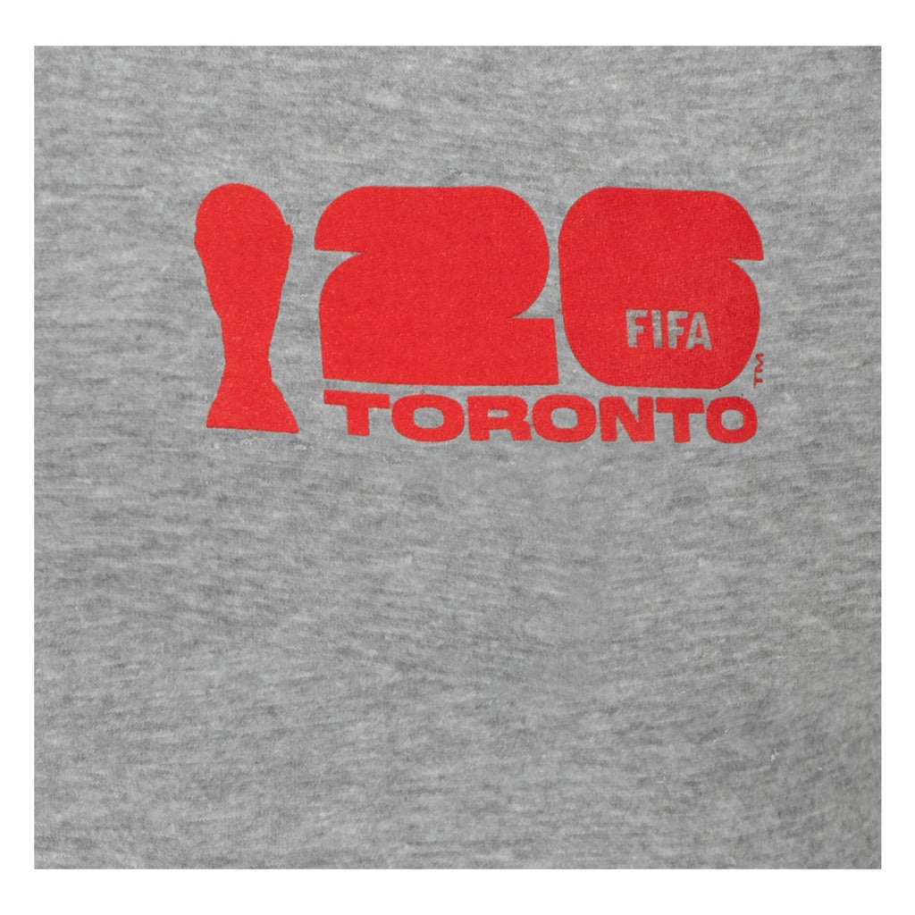 FIFA World Cup 2026 Toronto Poster Grey T-Shirt ENG - Unisex Casual Graphic T Shirt