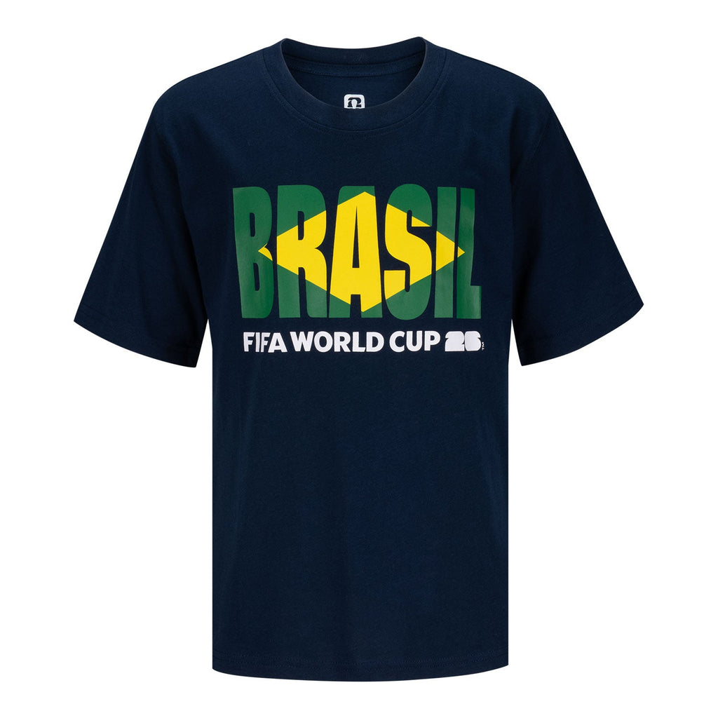 FIFA World Cup 2026 Brazil Graphic T-Shirt - Youth Casual Graphic T Shirt