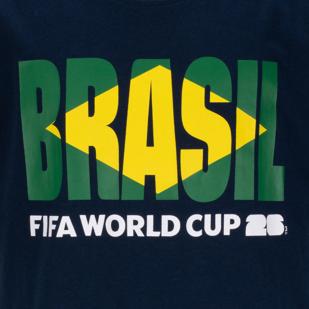 FIFA World Cup 2026 Brazil Graphic T-Shirt - Youth Casual Graphic T Shirt