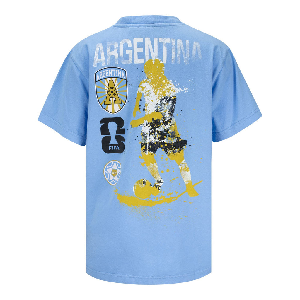 FIFA World Cup 2026 Argentina Rise and Strike T-Shirt - Youth Casual Graphic T Shirt