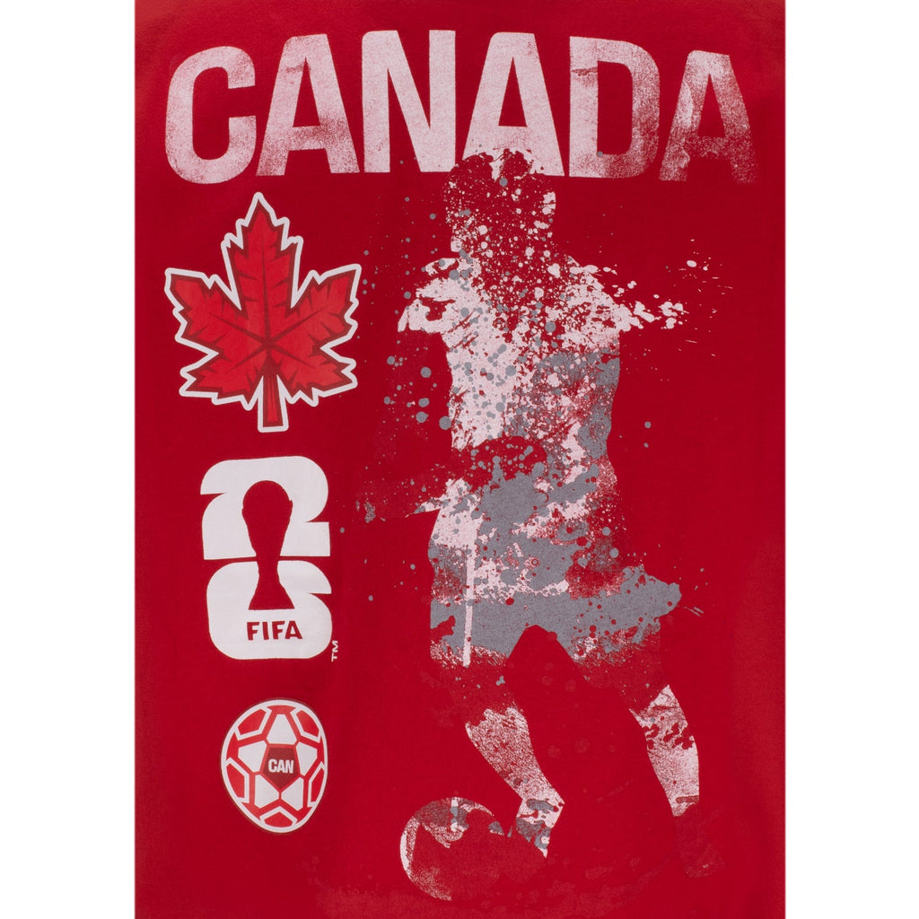 FIFA World Cup 2026 Canada Rise and Strike T-Shirt - Youth Casual Graphic T Shirt