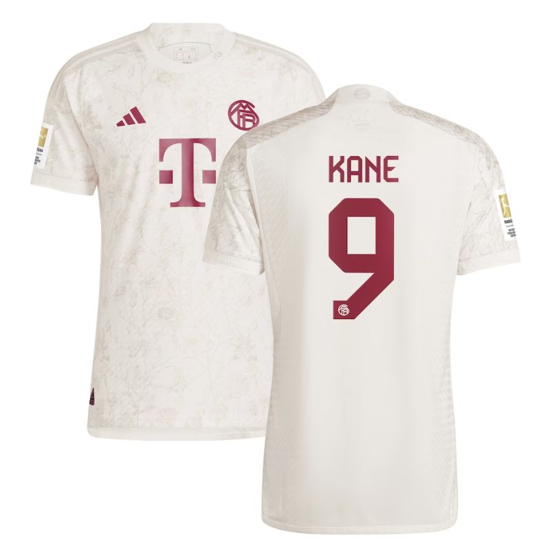 Harry Kane Bayern Munich 2023 24 Third Player Jersey - White Official Team Jersey Sports Fan Apparel