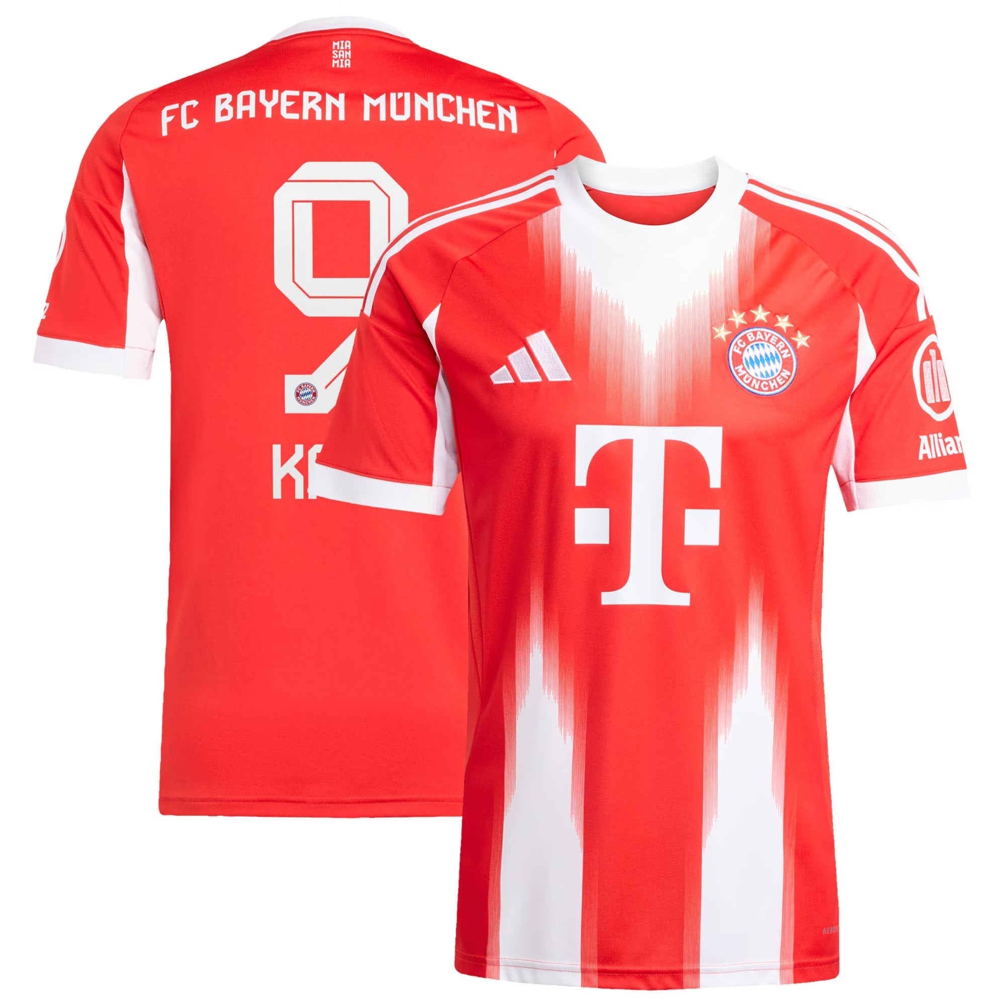 Harry Kane Bayern Munich adidas 2025 26 Home Jersey - Red Official Team Jersey Sports Fan Apparel