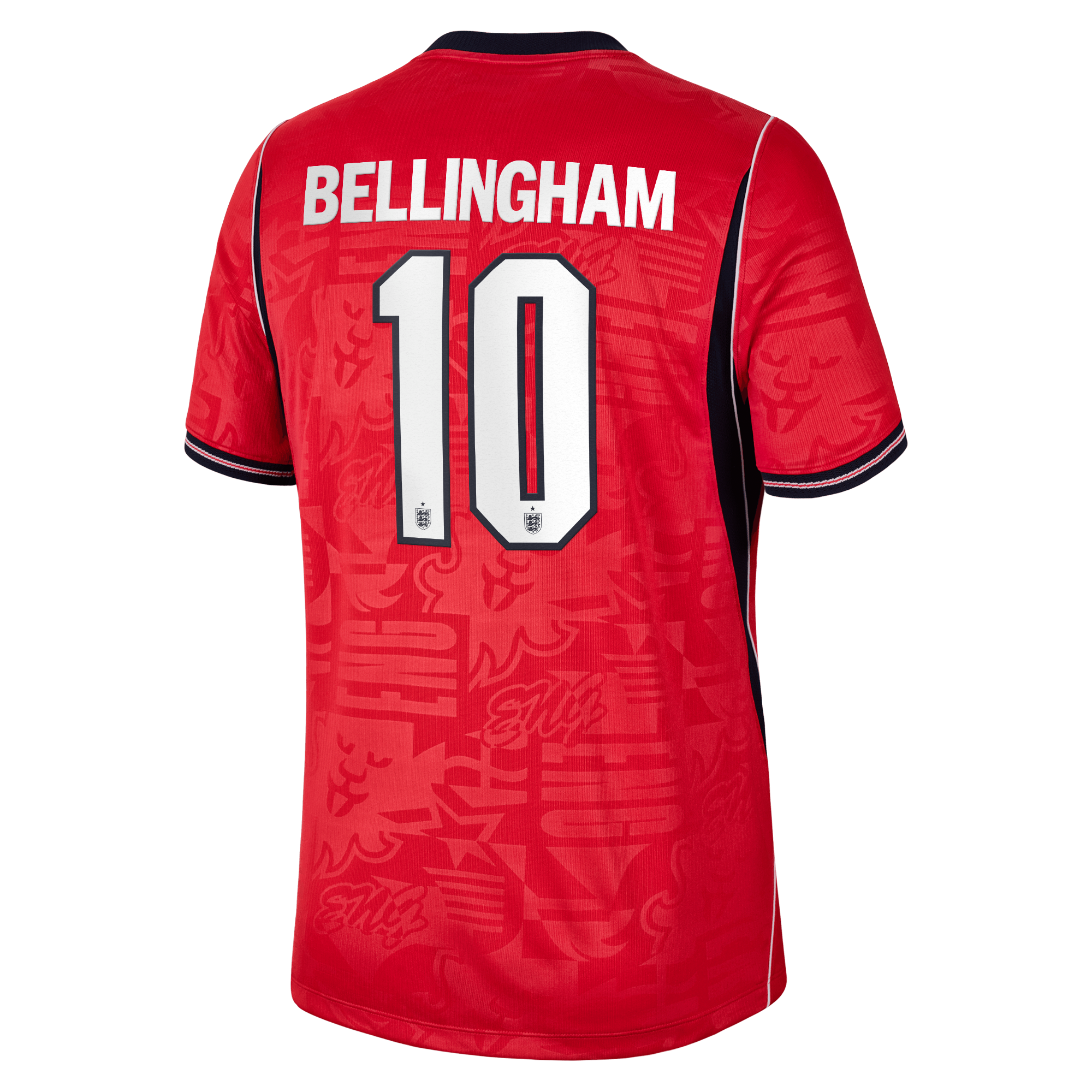Jude Bellingham England National Team Nike 2026 Away Stadium Replica Jersey - Red Official Team Jersey Sports Fan Apparel