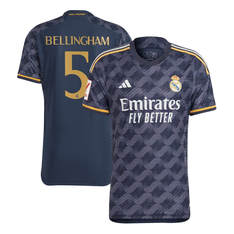 Jude Bellingham Real Madrid Shirt 2023 24 Away Player Jersey - Navy Official Team Jersey Sports Fan Apparel