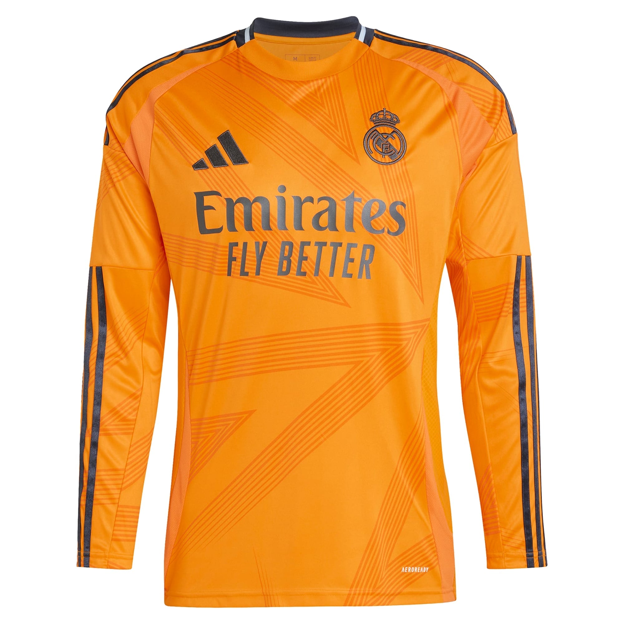 Jude Bellingham Real Madrid adidas 2024 25 Away Long Sleeve Player Jersey - Orange Official Team Jersey Sports Fan Apparel