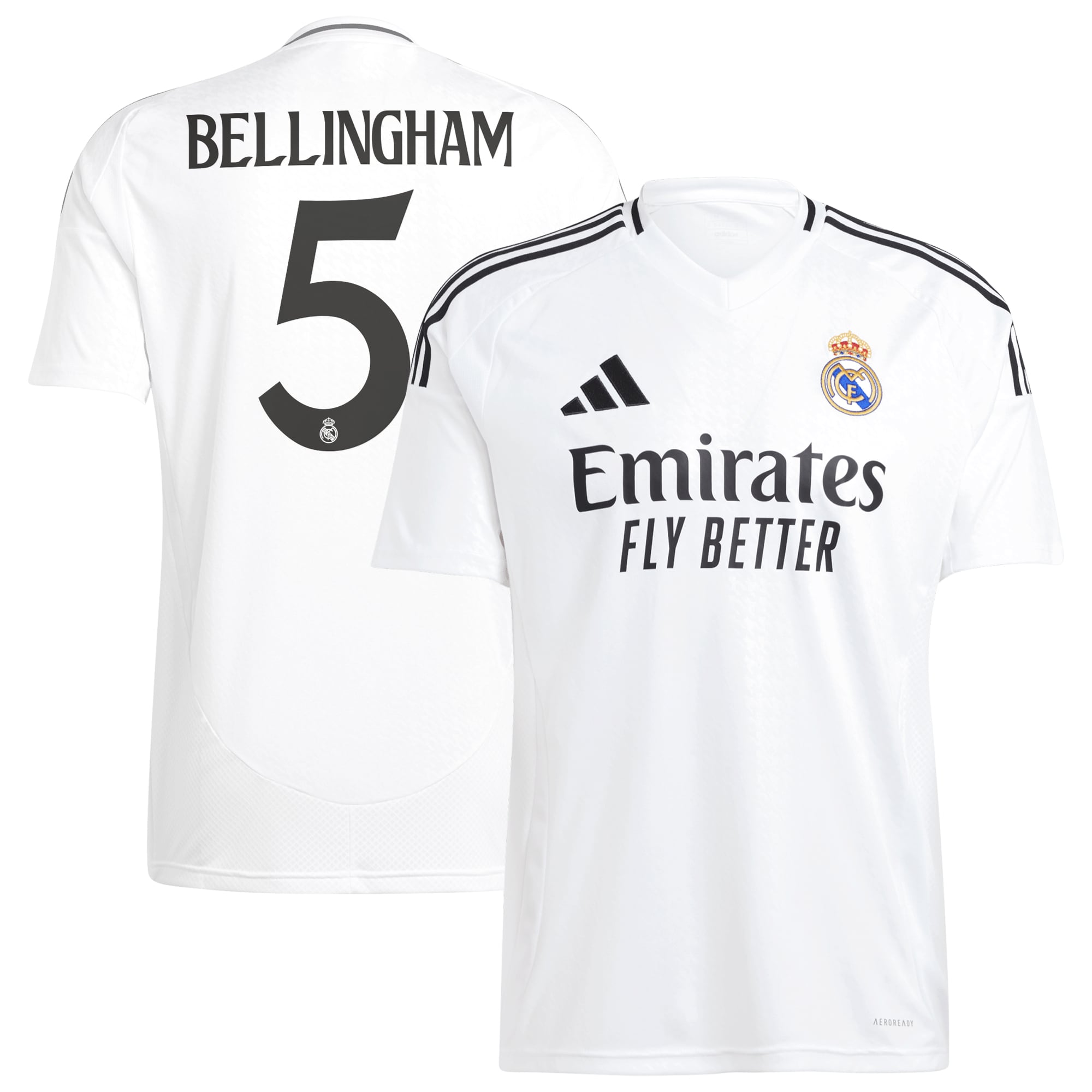 Jude Bellingham Real Madrid adidas 2024 25 Home Player Jersey - White Official Team Jersey Sports Fan Apparel