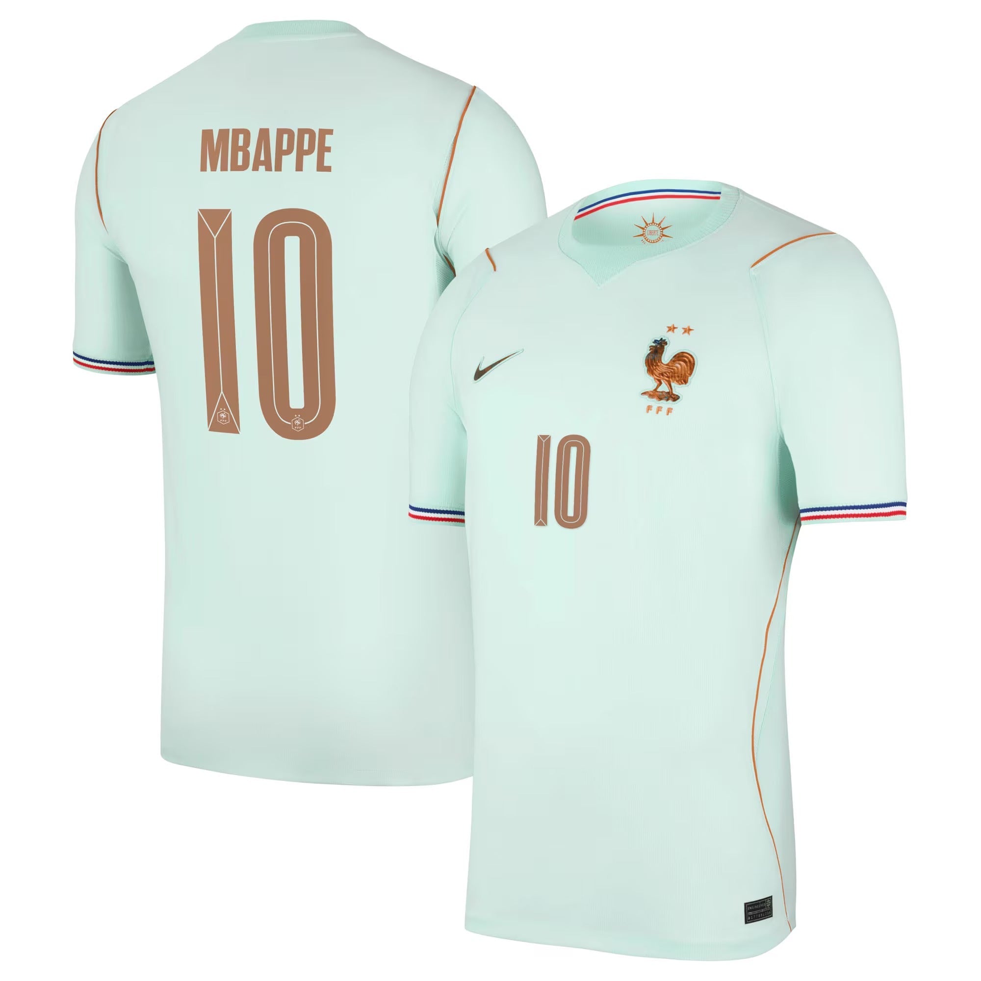 Kylian Mbappé France National Team Nike 2026 Away Stadium Replica Jersey - Green Official Team Jersey Sports Fan Apparel