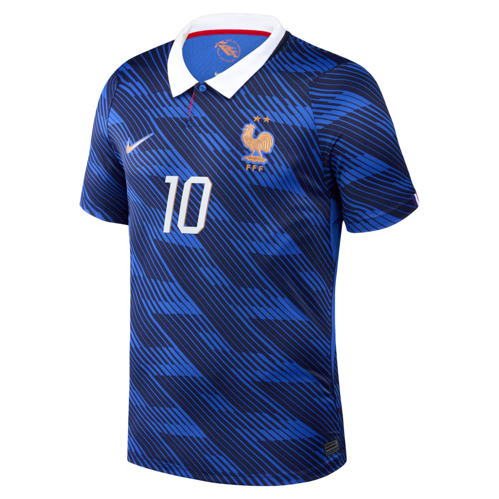 Kylian Mbappé France National Team Nike 2026 Home Stadium Replica Jersey - Blue Official Team Jersey Sports Fan Apparel