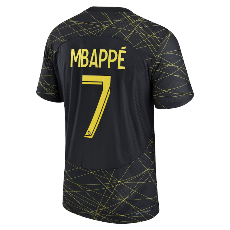 Kylian Mbappé Paris Saint-Germain 2022 23 Fourth Vapor Match Men s Authentic Jersey - Black Official Team Jersey Sports Fan Apparel