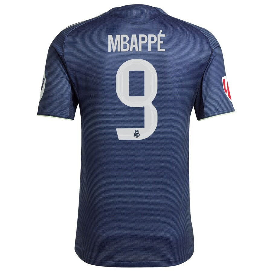 Kylian Mbappé Real Madrid adidas 2025 26 Away Player Jersey - Blue Official Team Jersey Sports Fan Apparel