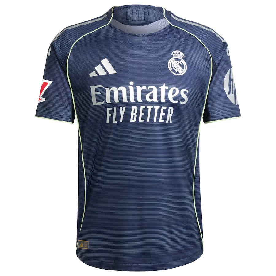 Kylian Mbappé Real Madrid adidas 2025 26 Away Player Jersey - Blue Official Team Jersey Sports Fan Apparel