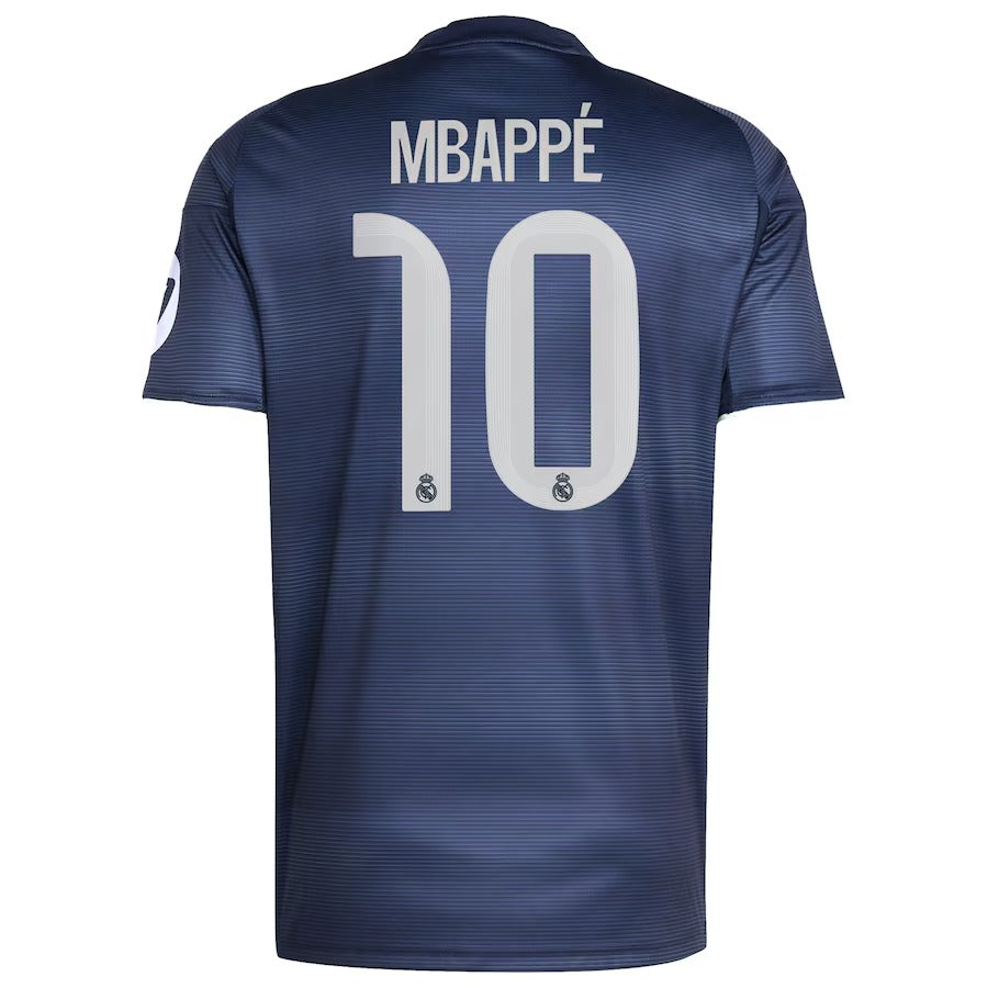Kylian Mbappé Real Madrid adidas 2025 26 Away Player Jersey - Blue Official Team Jersey Sports Fan Apparel