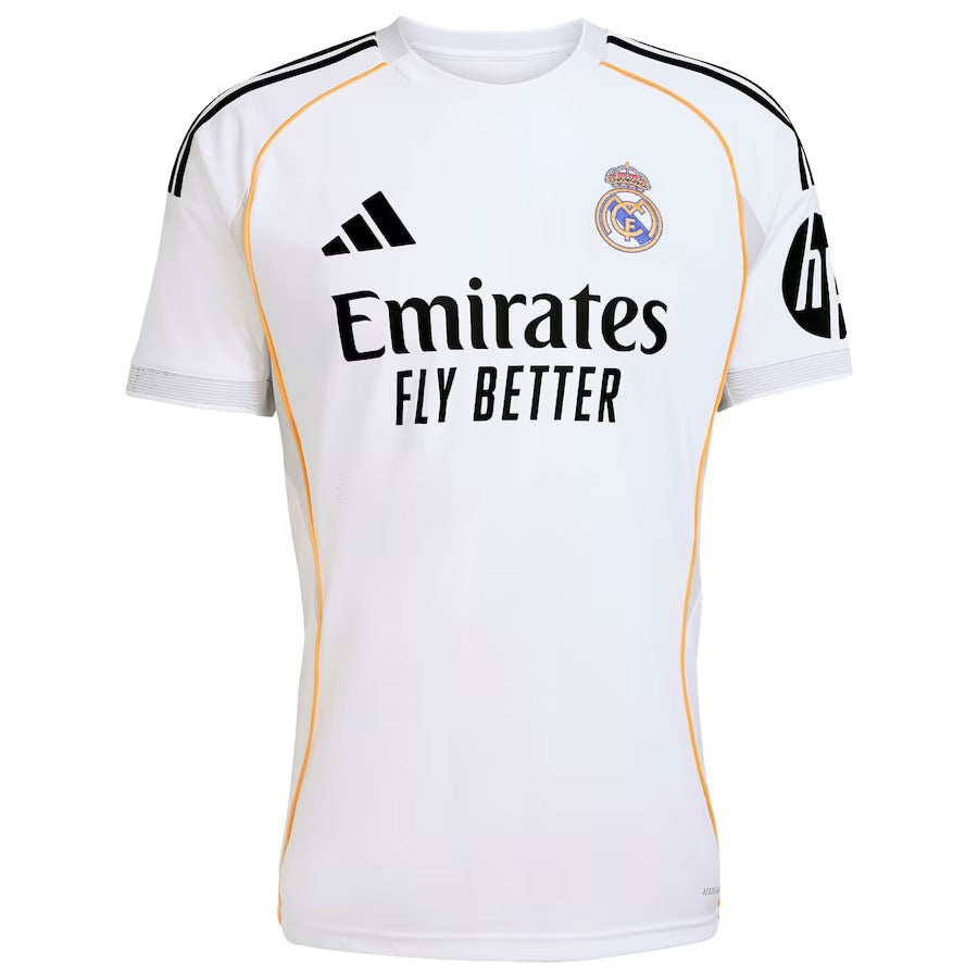 Kylian Mbappé Real Madrid adidas 2025 26 Home Player Jersey - White Official Team Jersey Sports Fan Apparel