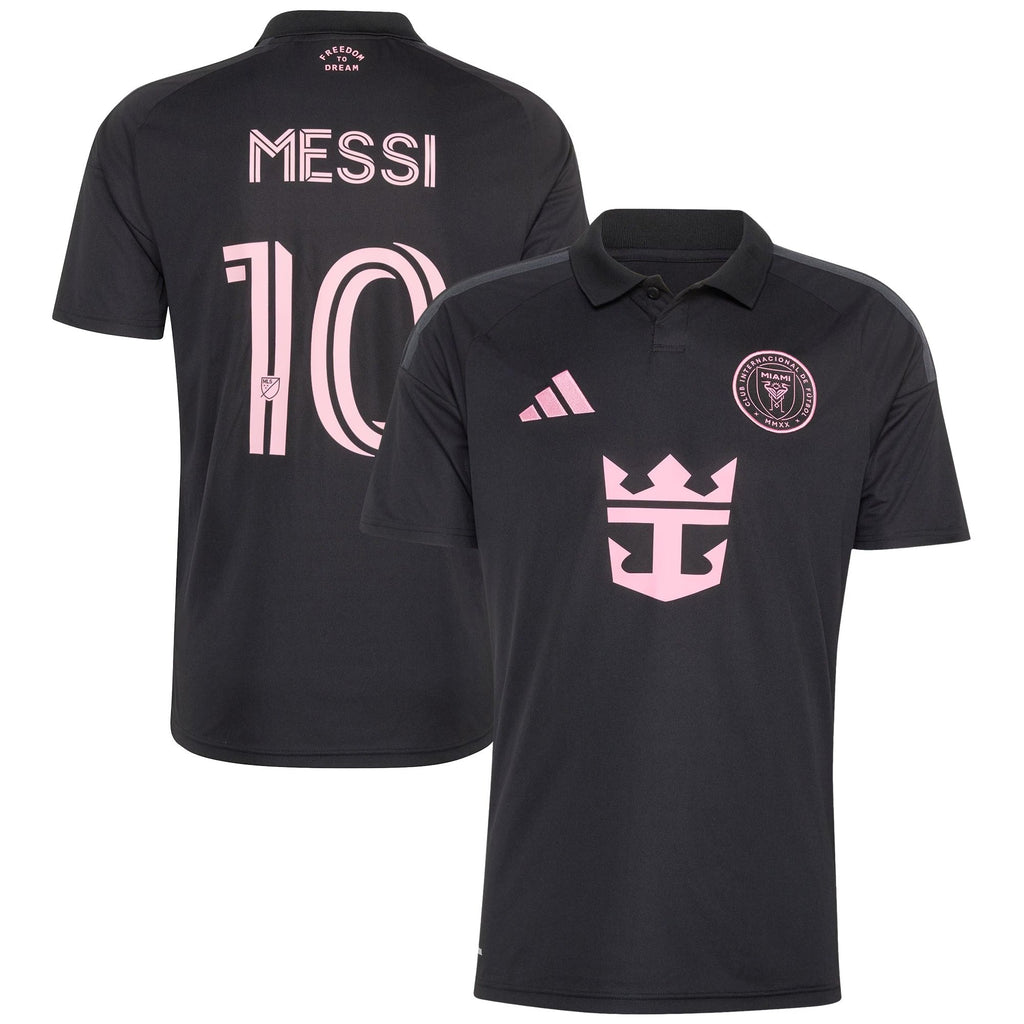 Lionel Messi Inter Miami CF adidas 2026 Presagio Replica Jersey - Black Official Team Jersey Sports Fan Apparel