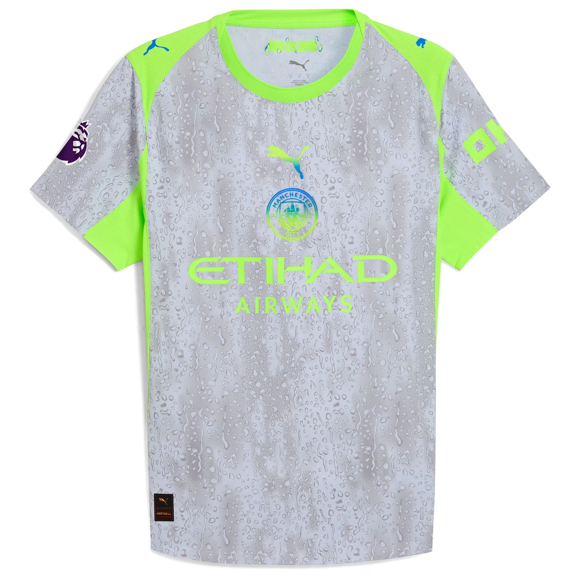 Erling Haaland Manchester City Puma 2025 26 Third Jersey - Green Neon Green Official Team Jersey Sports Fan Apparel