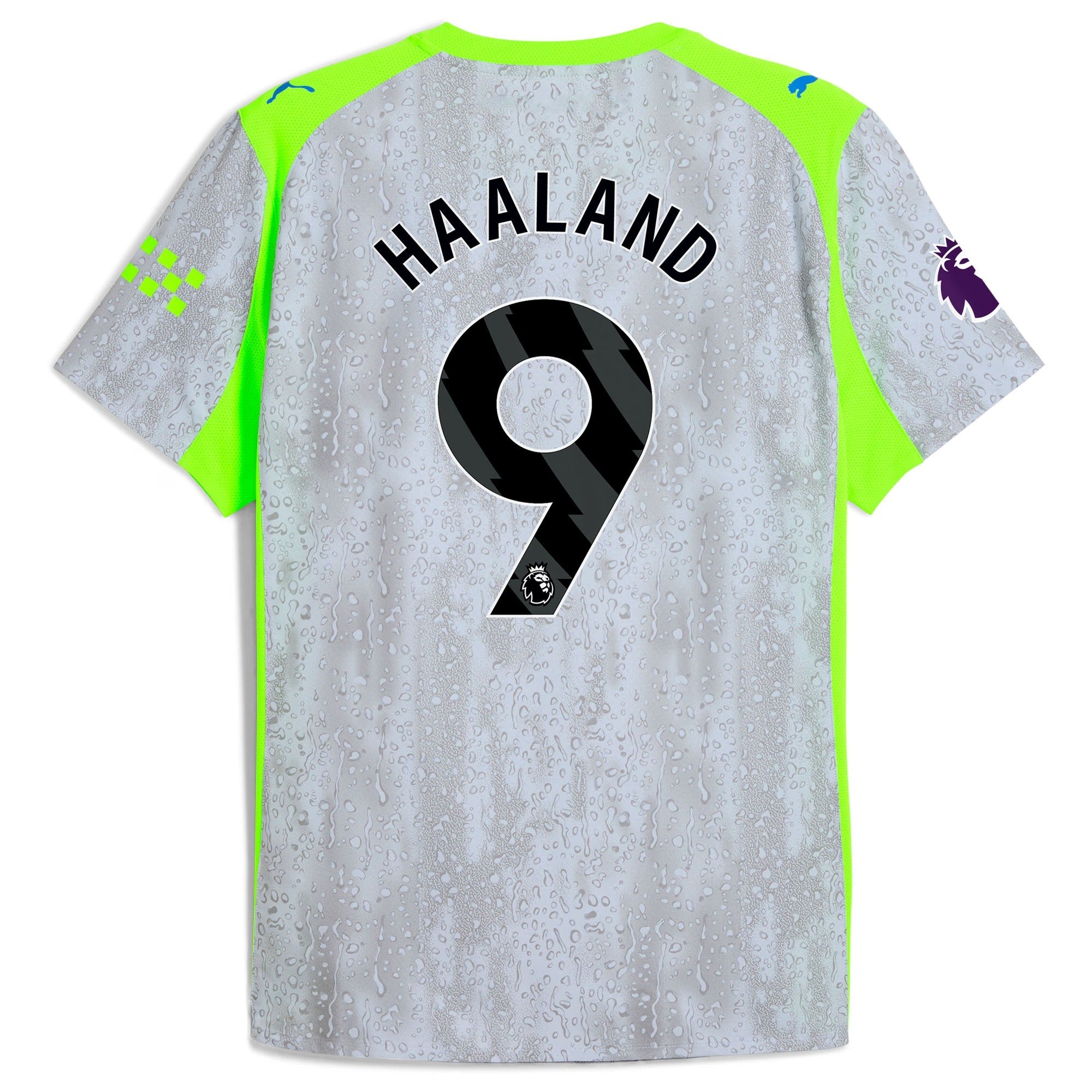 Erling Haaland Manchester City Puma 2025 26 Third Jersey - Green Neon Green Official Team Jersey Sports Fan Apparel