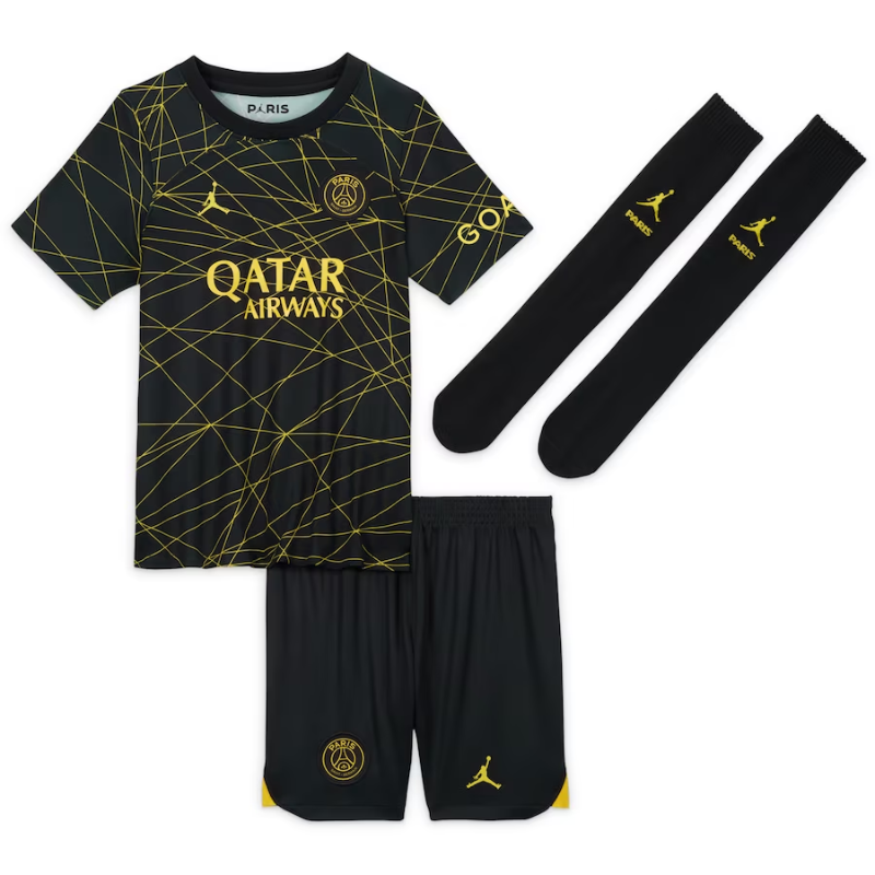 Paris Saint-Germain Fourth 2022-23 - Little Kids with Messi 30 printing Official Team Jersey Sports Fan Apparel