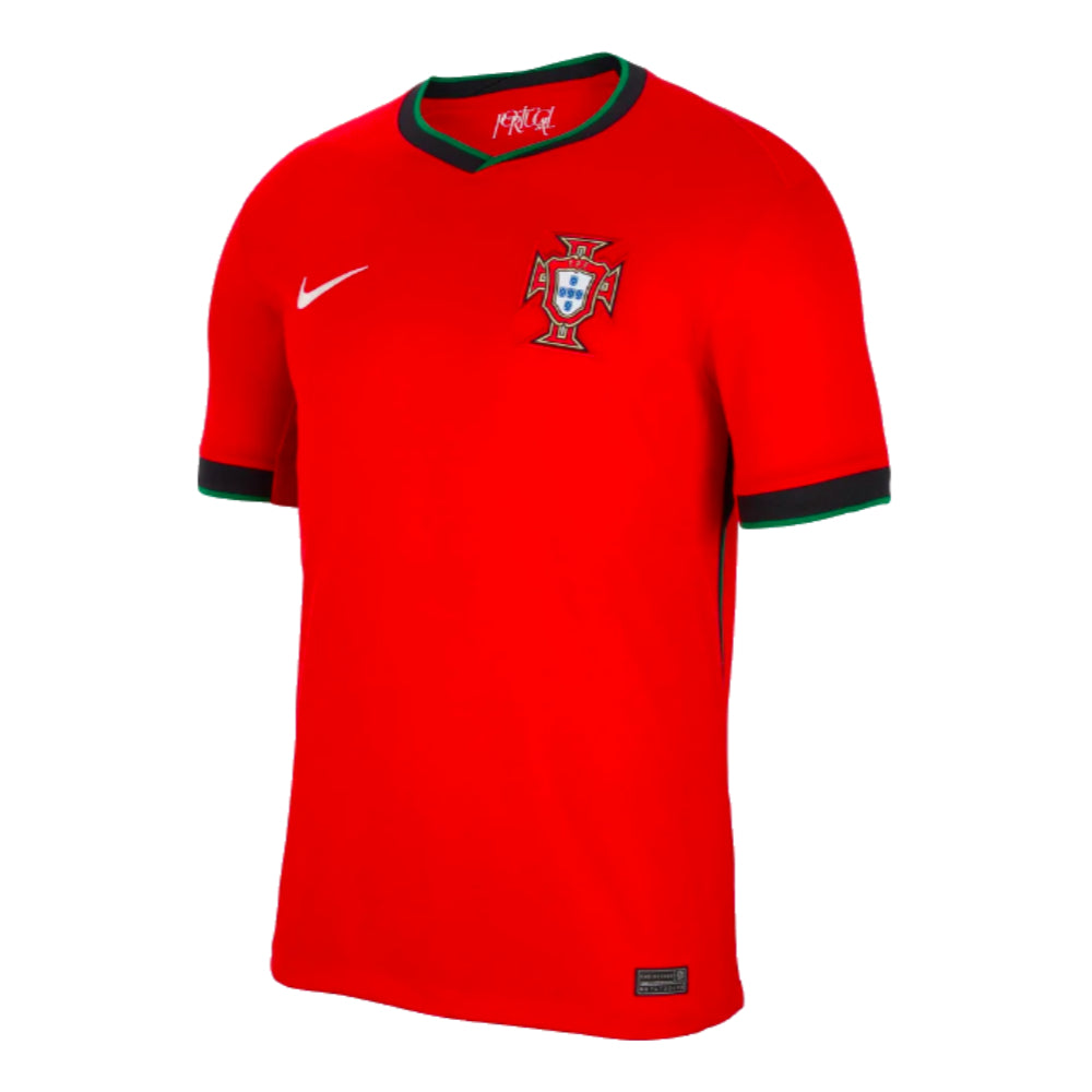 Portugal Nike Home 2024-2025 Ronaldo 7 Authentic Jersey - Red Official Team Jersey Sports Fan Apparel