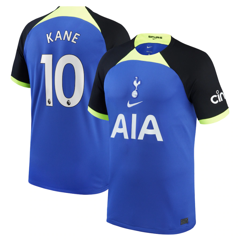 Harry Kane 10 printing Tottenham Hotspur 2022 23 Away Breathe Stadium Player Unisex Jersey - Blue Official Team Jersey Sports Fan Apparel