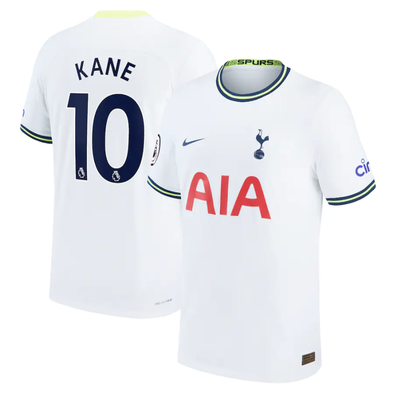 Tottenham Hotspur Home Shirt 2022-23 with Harry Kane 10 printing Official Team Jersey Sports Fan Apparel