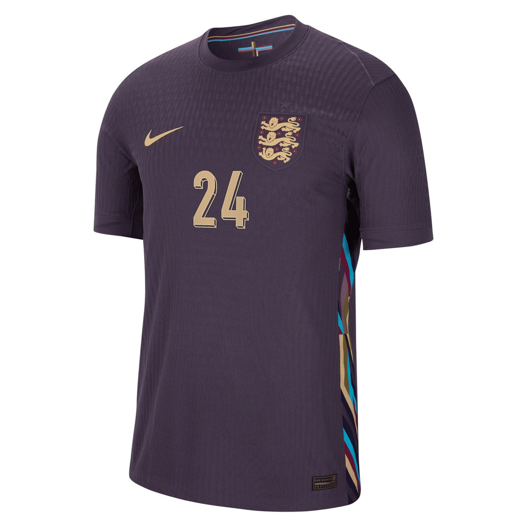 England Nike Dri Fit Adv Away Match Shirt 2024 with Palmer 24 printing Jersey - Purple Official Team Jersey Sports Fan Apparel