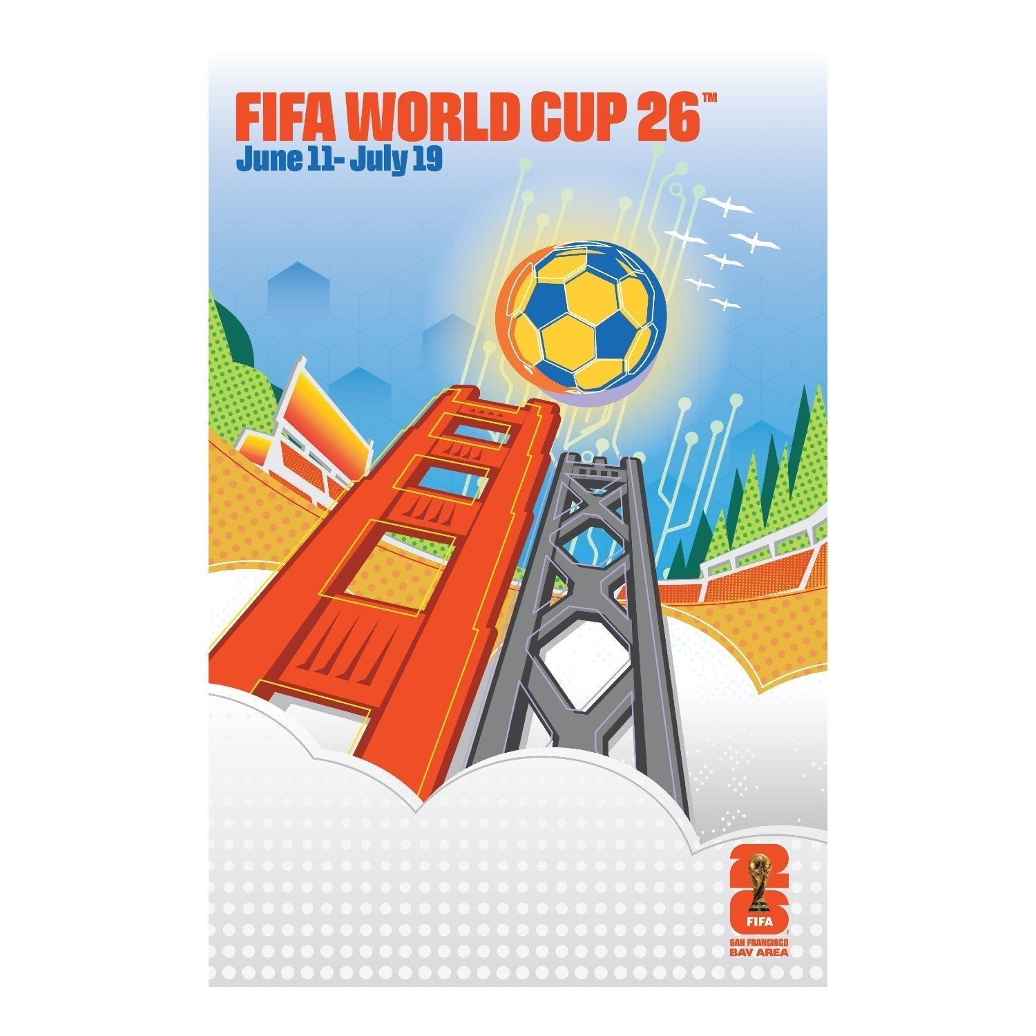 FIFA World Cup 2026 San Francisco Bay Area Host City Poster Popular Style Comfort Casual