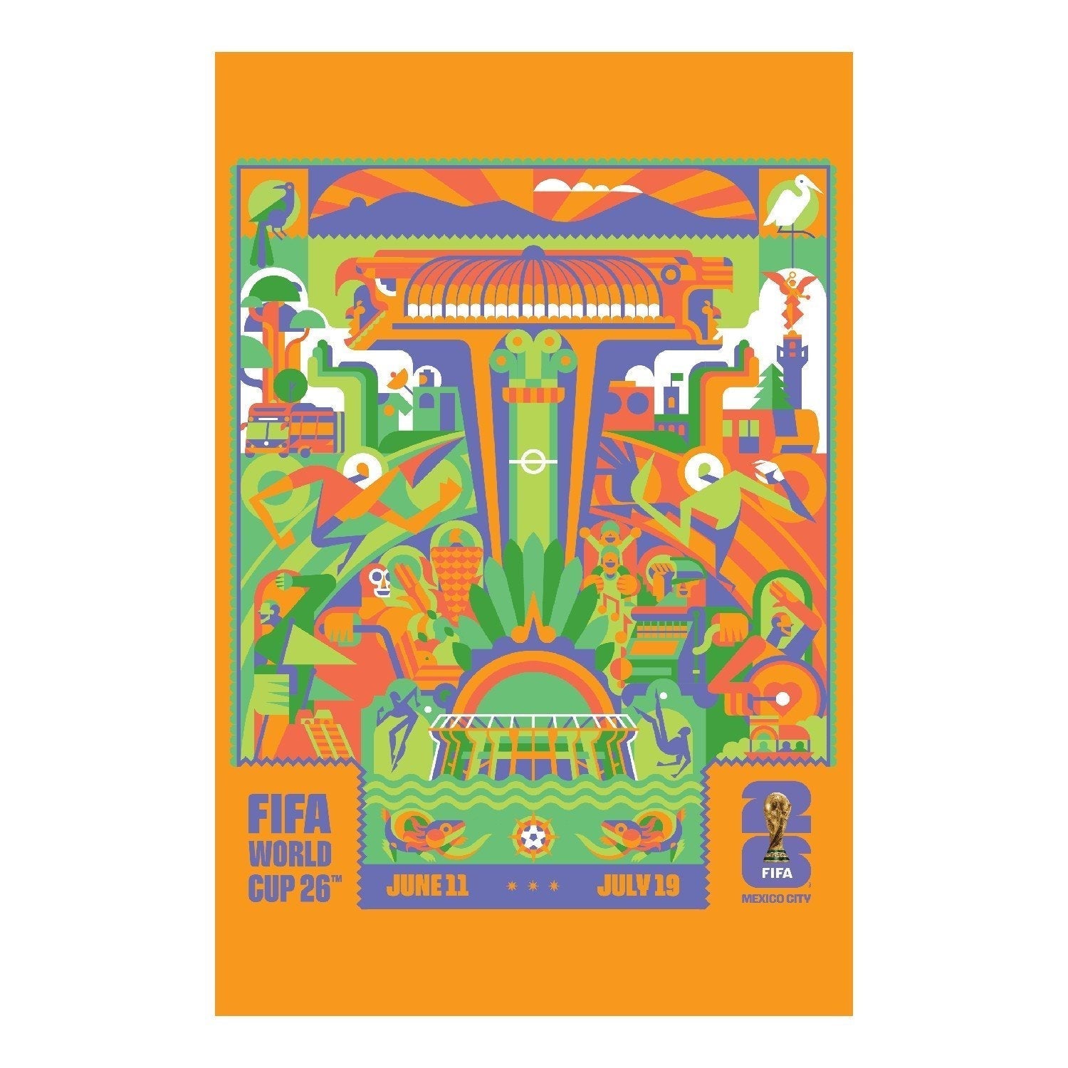 FIFA World Cup 2026 Mexico City Host City Poster Popular Style Comfort Casual