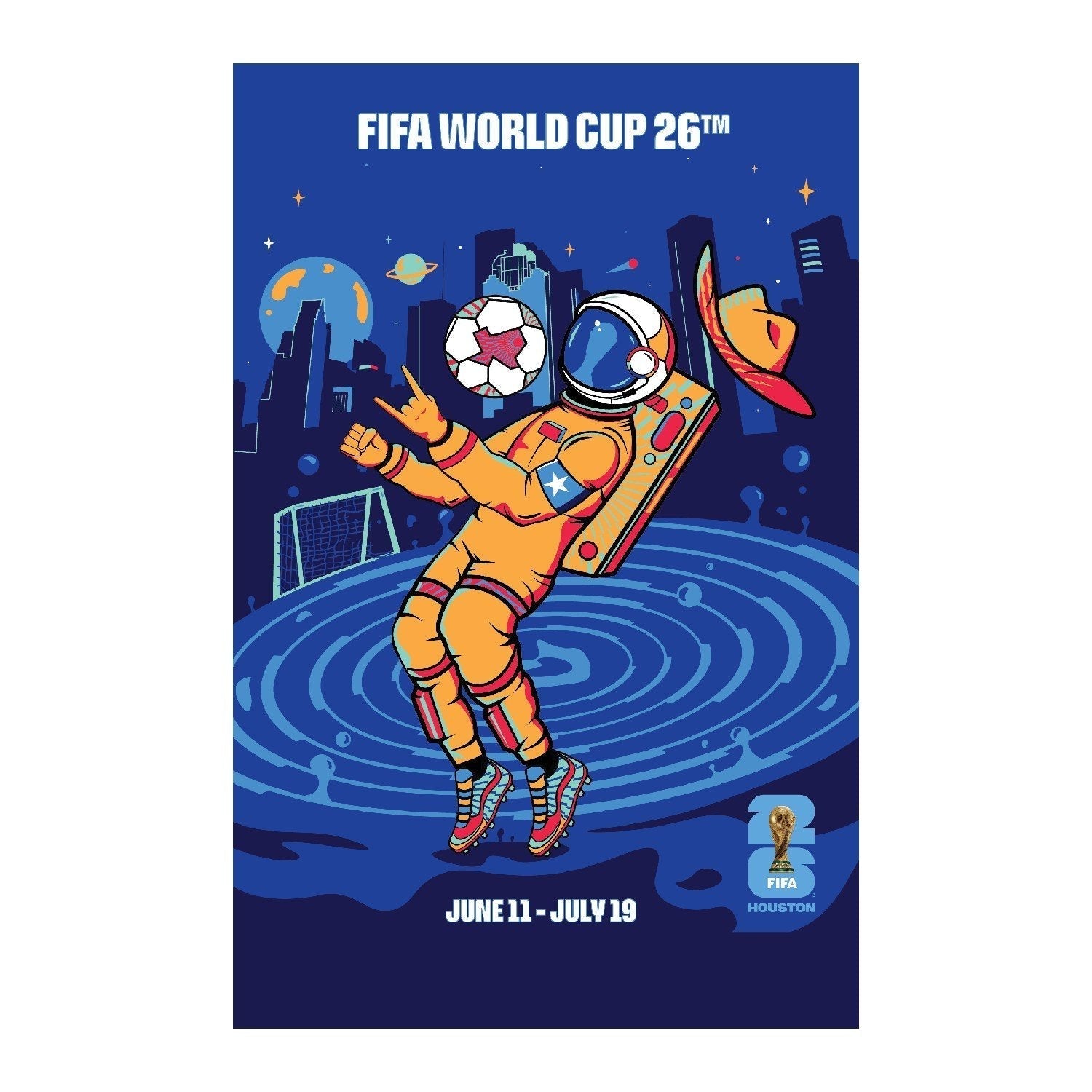 FIFA World Cup 2026 Houston Host City Poster Popular Style Comfort Casual