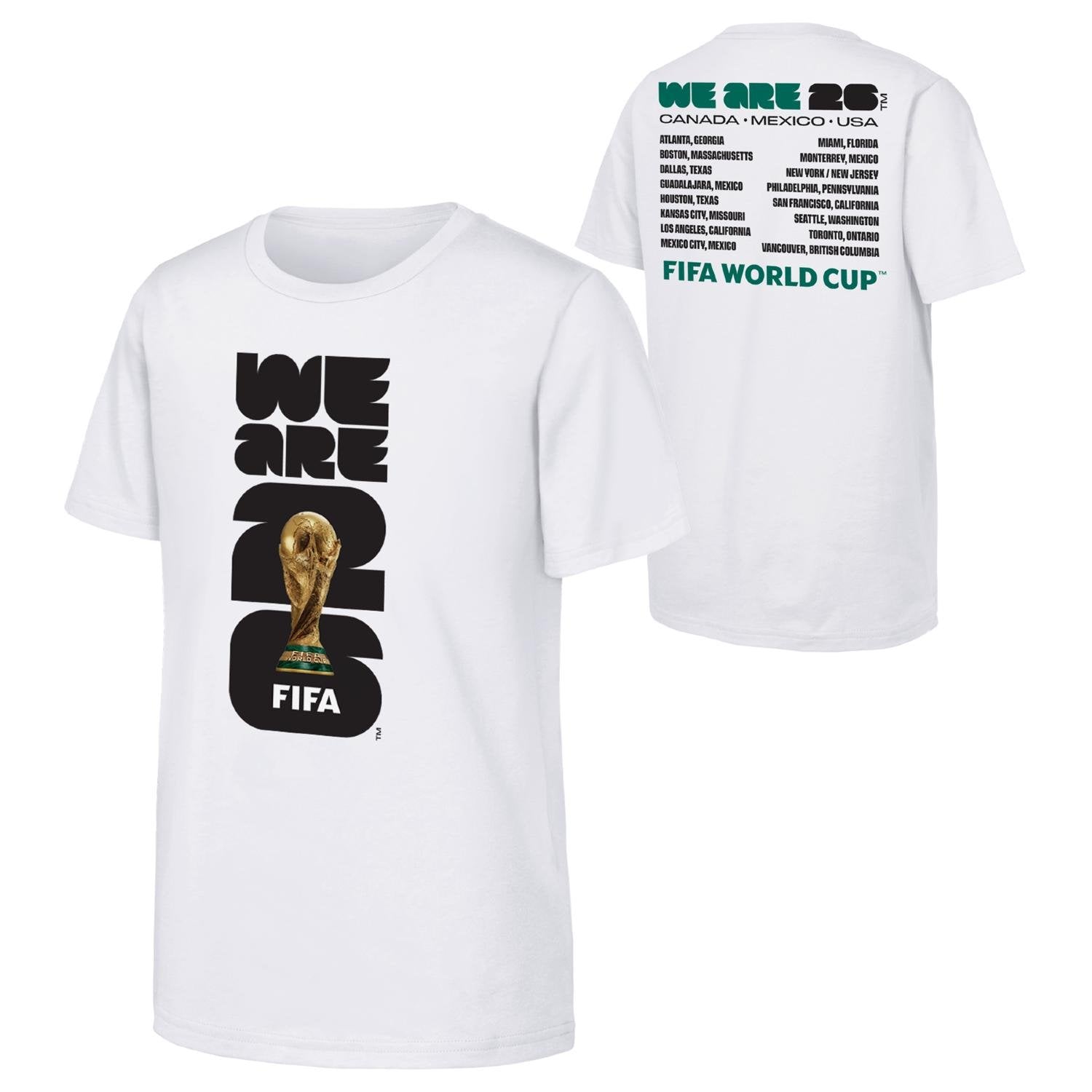 FIFA World Cup 2026 We Are Emblem and Cities T-Shirt - Unisex Casual Graphic T Shirt