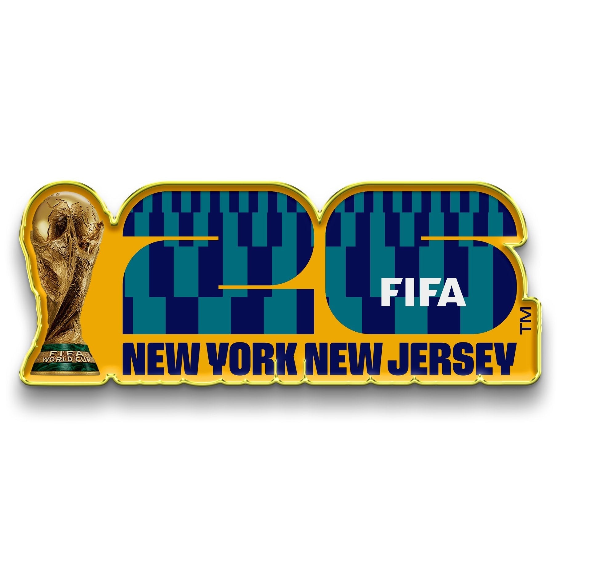 FIFA World Cup 2026 Host City New York New Jersey Hat Pin Official Team Jersey Sports Fan Apparel