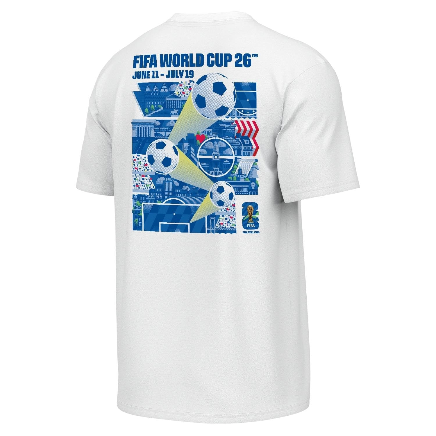 FIFA World Cup 2026 Philadelphia Poster White T-Shirt - Unisex Casual Graphic T Shirt