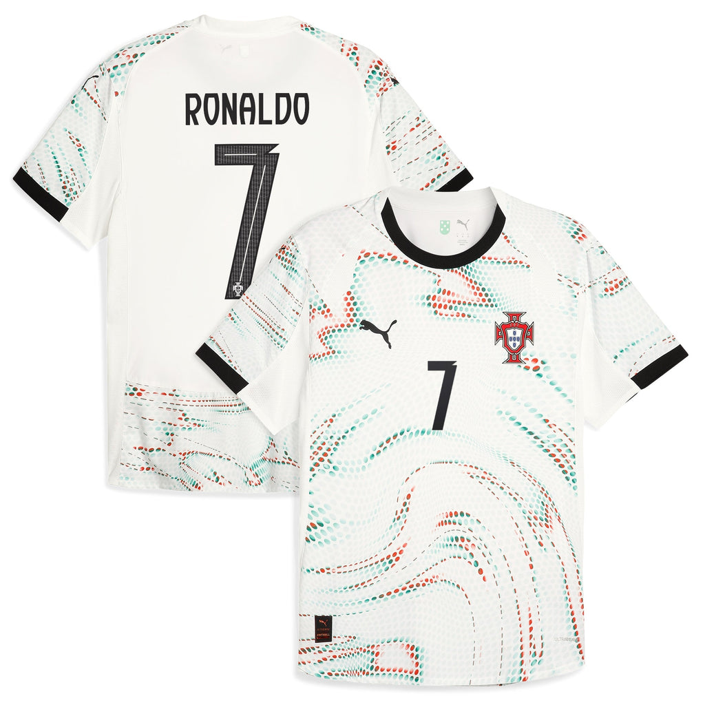 Cristiano Ronaldo Portugal National Team 2025 Away Jersey - White Official Team Jersey Sports Fan Apparel